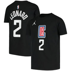 NBA - Kawhi Leonard LA Clippers Jordan Brand Youth Statement Edition Name & Number T-Shirt - Black