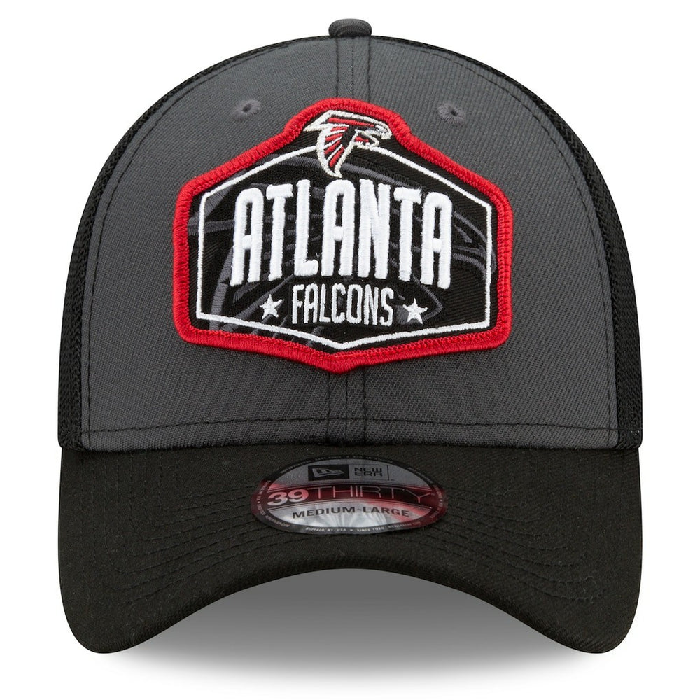 Atlanta Falcons New Era 2021 NFL Draft Trucker 39THIRTY Flex Hat Graphite/Black - NFL