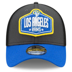 Los Angeles Rams New Era 2021 NFL Draft Trucker 39THIRTY Flex Hat Graphite/Royal - NFL