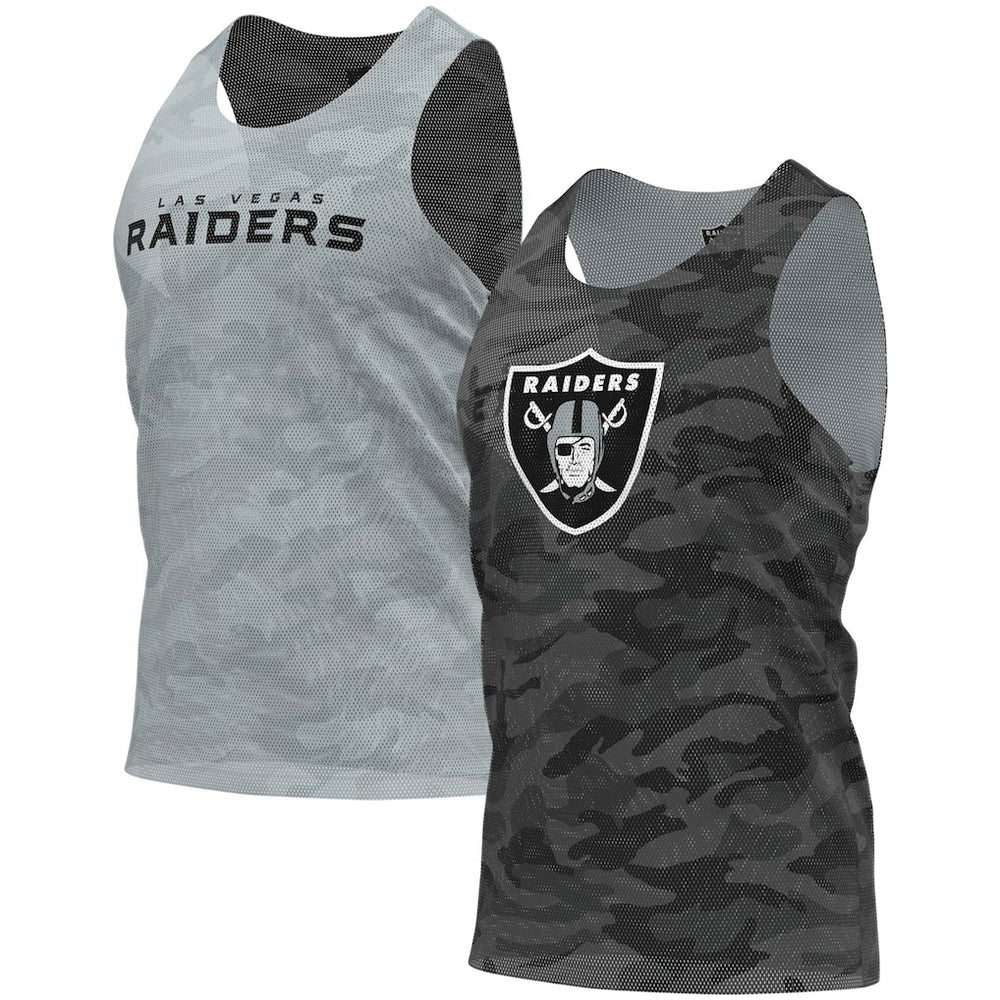 Las Vegas Raiders FOCO Reversible Mesh Tank Top Black/Gray - NFL