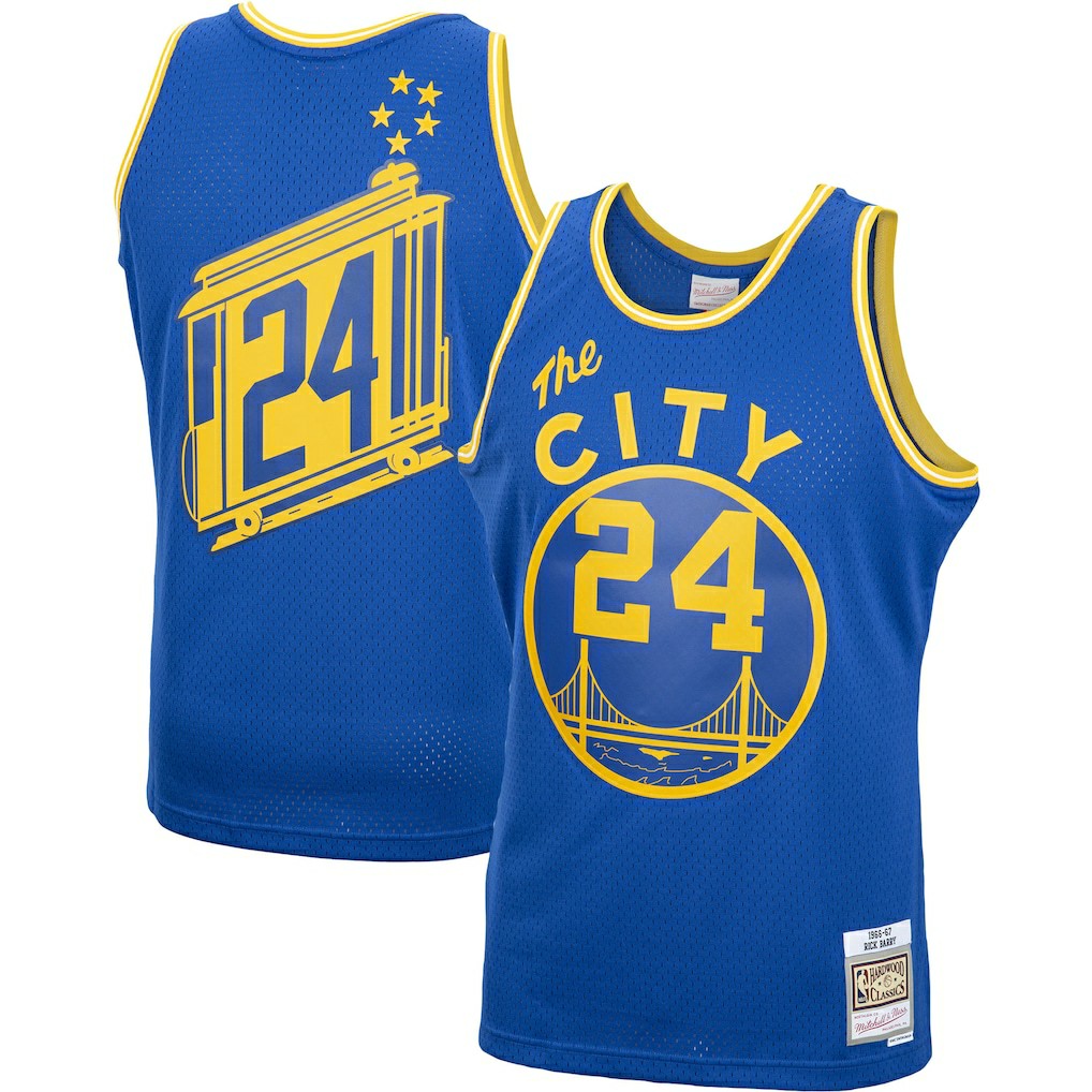 Mitchell & Ness - Rick Barry Golden State Warriors 1966/67 Hardwood Classics Swingman Jersey - Royal