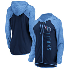 Tennessee Titans Women's Forever Fan Full-Zip Hoodie Navy/Light Blue - Fanatics