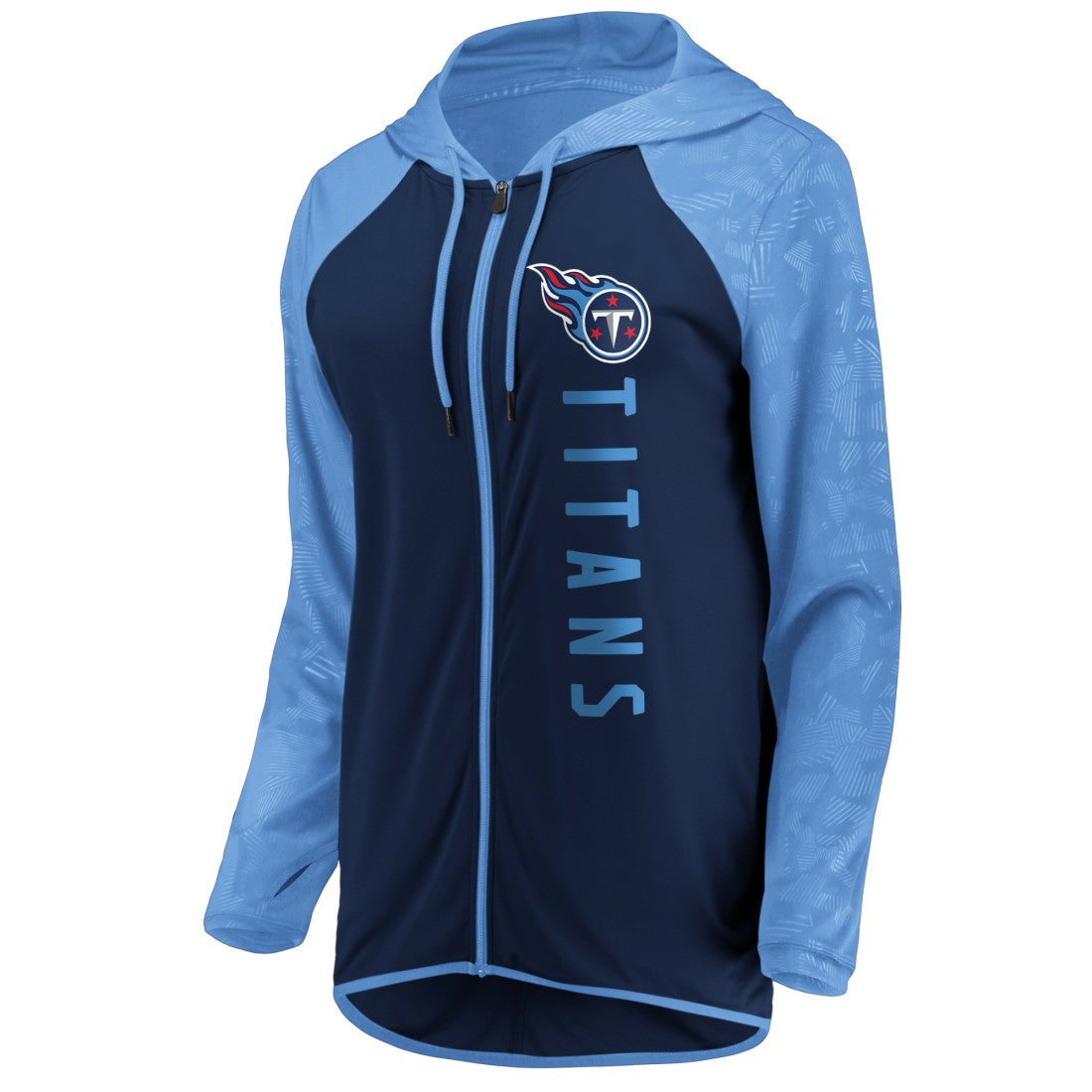 Tennessee Titans Women's Forever Fan Full-Zip Hoodie Navy/Light Blue - Fanatics