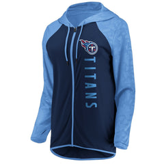Tennessee Titans Women's Forever Fan Full-Zip Hoodie Navy/Light Blue - Fanatics