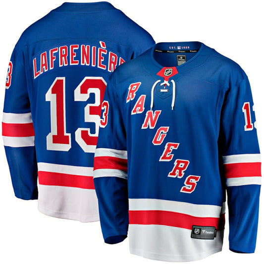 Alexis Lafreniere New York Rangers Fanatics Home Breakaway Jersey - Blue | NHL Jerseys