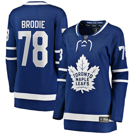 TJ Brodie Toronto Maple Leafs Fanatics Women's Breakaway Player Jersey - Blue | NHL Jerseys