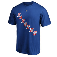 Alexis Lafrenière New York Rangers Fanatics Authentic Stack Name & Number T-Shirt Blue