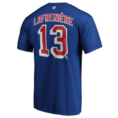 Alexis Lafrenière New York Rangers Fanatics Authentic Stack Name & Number T-Shirt Blue
