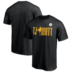 T.J. Watt Pittsburgh Steelers Checkdown T-Shirt Black - NFL