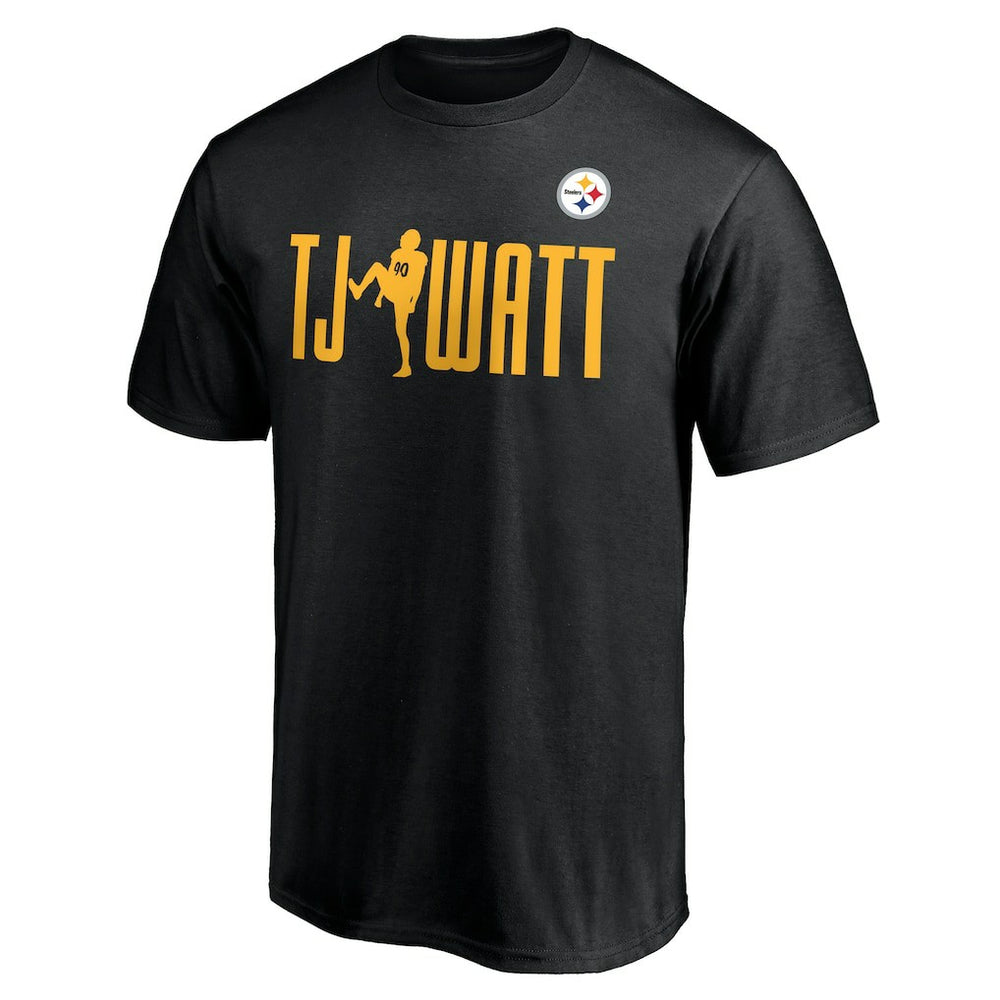 T.J. Watt Pittsburgh Steelers Checkdown T-Shirt Black - NFL