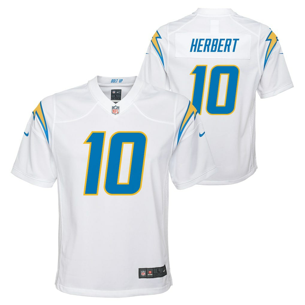 Justin Herbert Los Angeles Chargers Youth Game Jersey White - Nike
