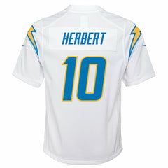 Justin Herbert Los Angeles Chargers Youth Game Jersey White - Nike