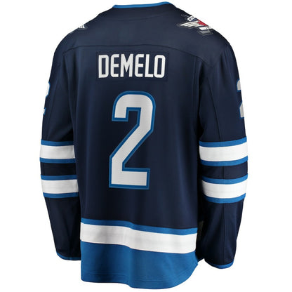 Dylan DeMelo Winnipeg Jets Fanatics Breakaway Player Jersey - Navy | NHL Jerseys