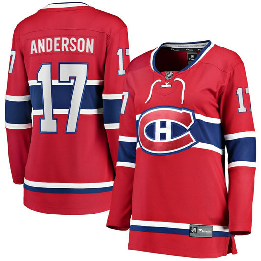 Josh Anderson Montreal Canadiens Fanatics Women's Breakaway Player Jersey - Red | NHL Jerseys