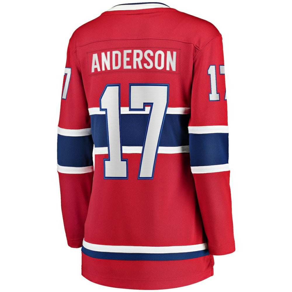 Josh Anderson Montreal Canadiens Fanatics Women's Breakaway Player Jersey - Red | NHL Jerseys