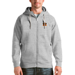 Cincinnati Bengals Antigua Victory Full-Zip Hoodie Heather Gray - NFL