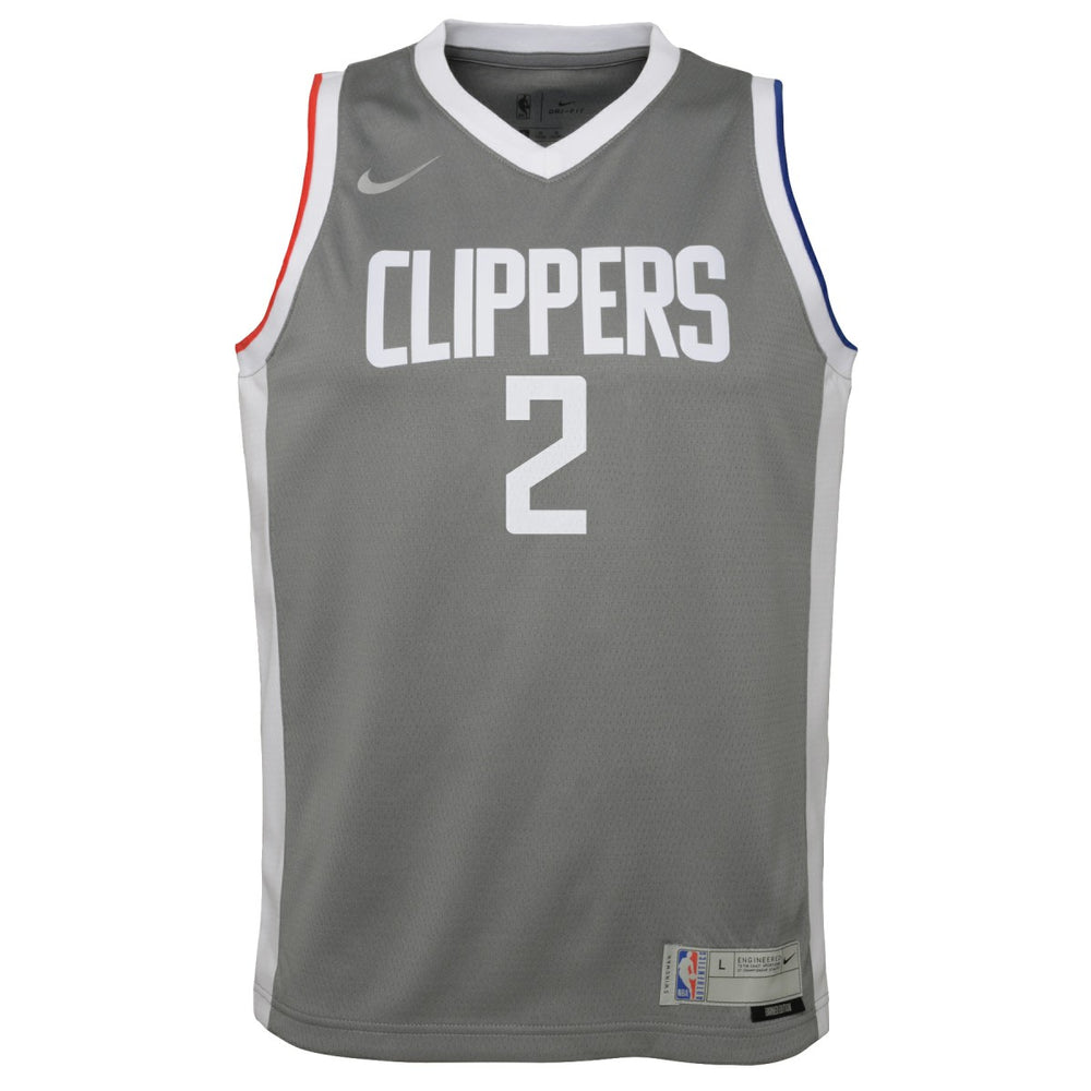 Nike - Kawhi Leonard LA Clippers Youth 2020/21 Swingman Player Jersey Gray - Earned Edition