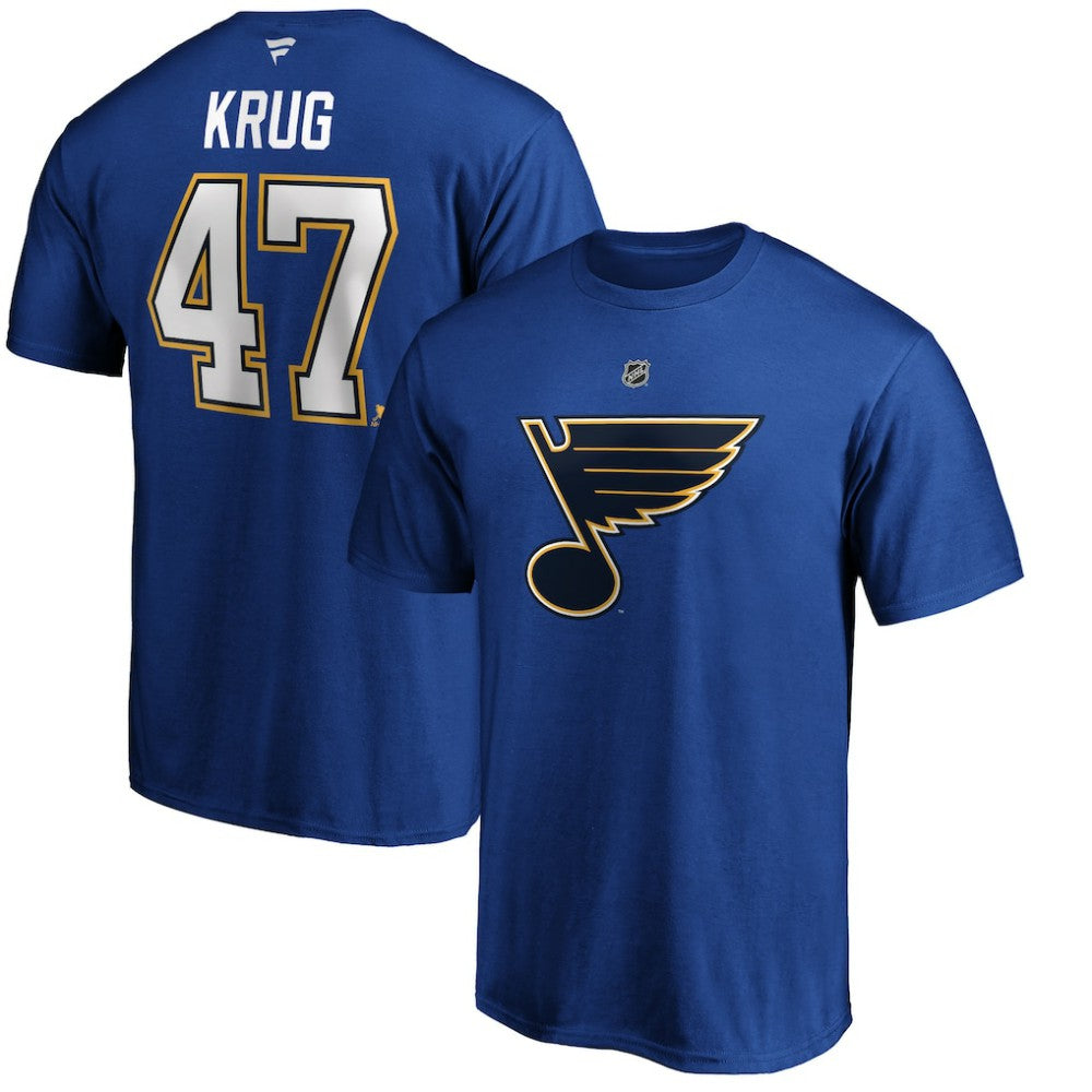 Torey Krug St. Louis Blues - Fanatics Authentic Stack Name & Number T-Shirt Blue