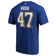 Torey Krug St. Louis Blues - Fanatics Authentic Stack Name & Number T-Shirt Blue