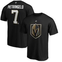 Alex Pietrangelo Vegas Golden Knights Fanatics Authentic Stack Name & Number T-Shirt Black