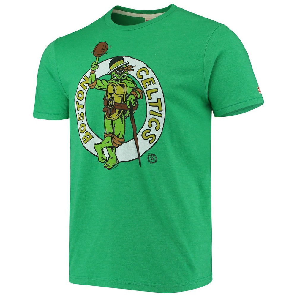 NBA - Boston Celtics Homage NBA x Teenage Mutant Ninja Turtles Tri-Blend T-Shirt - Kelly Green