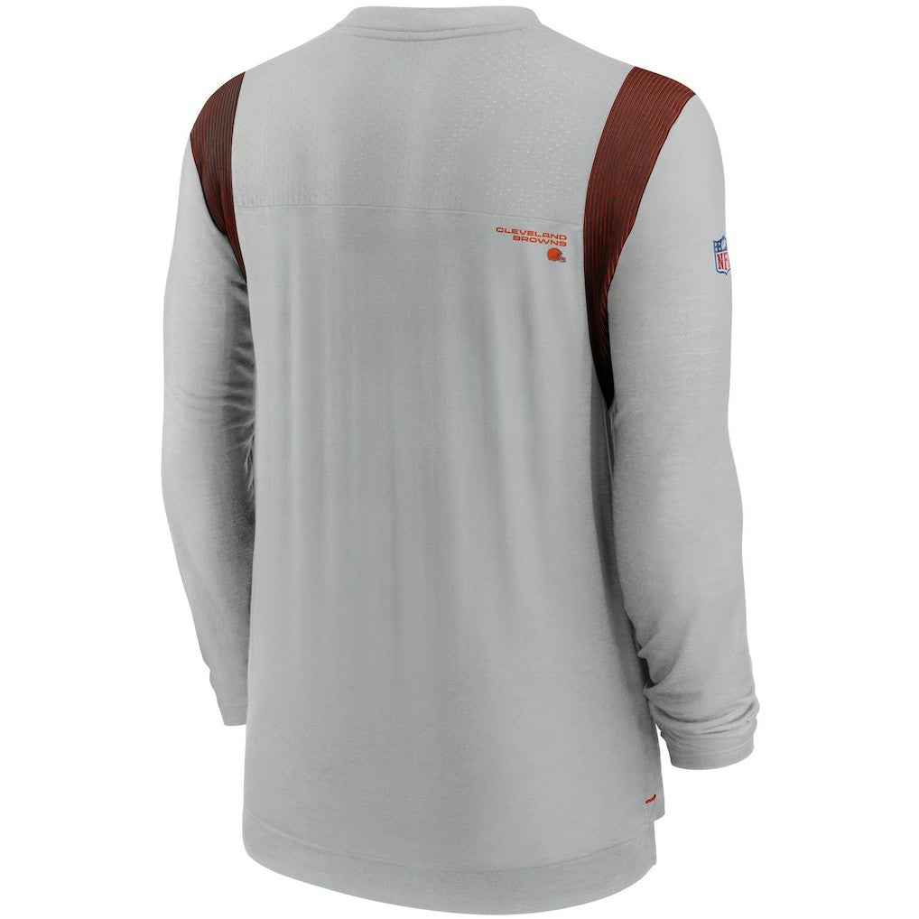 Cleveland Browns Sideline Player UV Performance Long Sleeve T-Shirt Gray - Nike