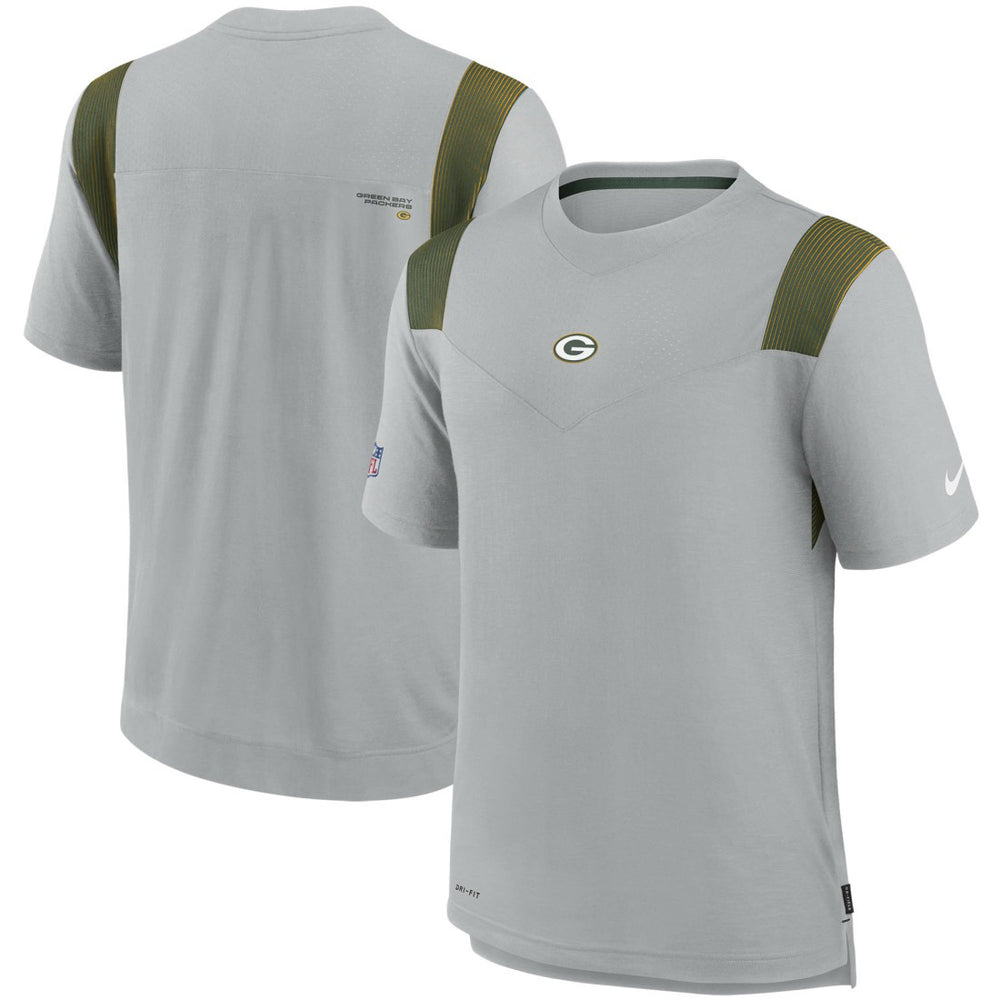 Green Bay Packers Sideline Player UV Performance T-Shirt Gray - Nike