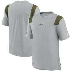 Green Bay Packers Sideline Player UV Performance T-Shirt Gray - Nike