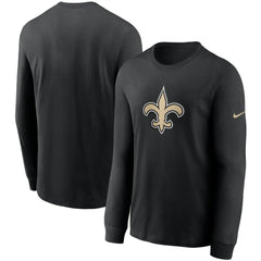 New Orleans Saints Primary Logo Long Sleeve T-Shirt Black - Nike