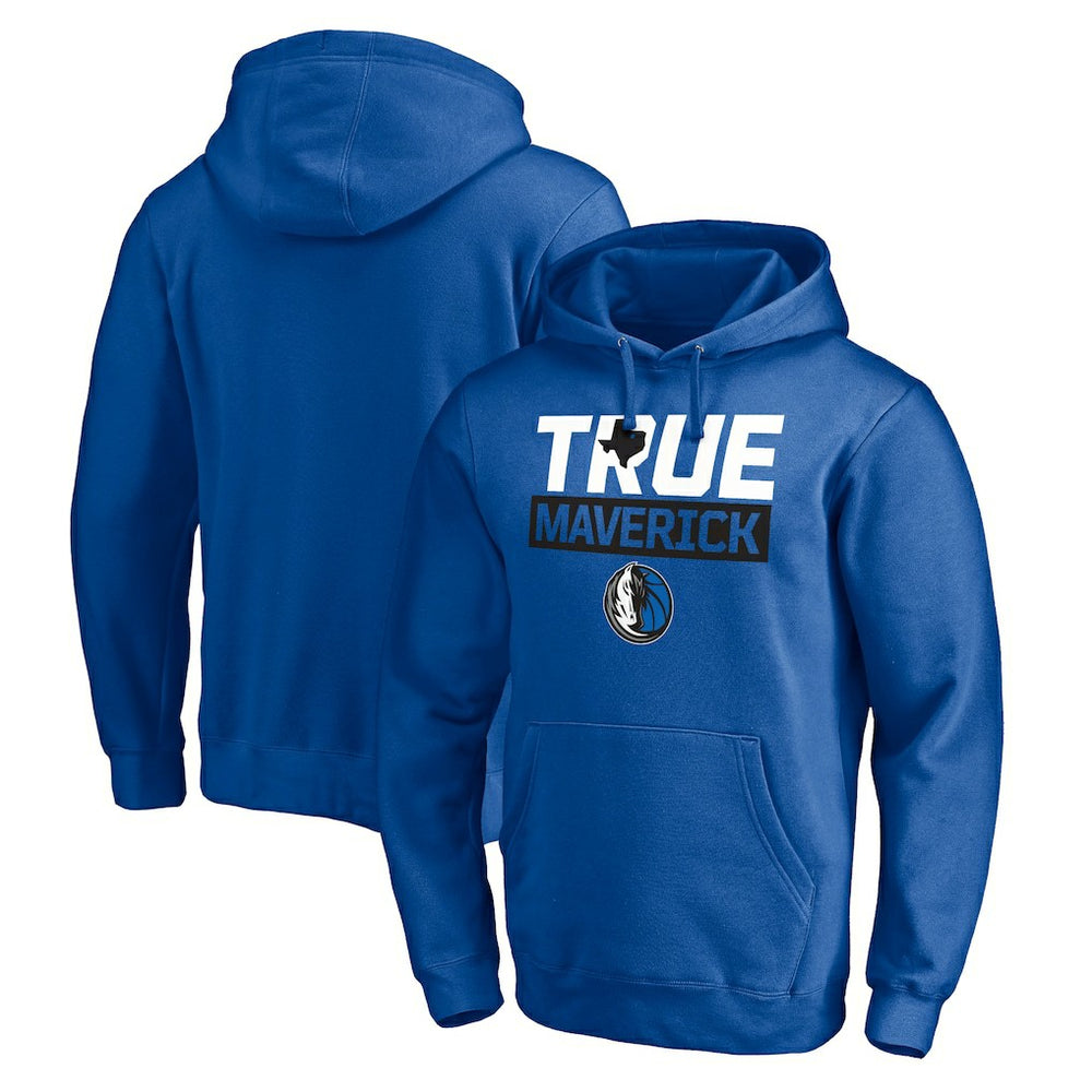 Fanatics - Dallas Mavericks Post Up Hometown Collection Fitted Pullover Hoodie - Blue