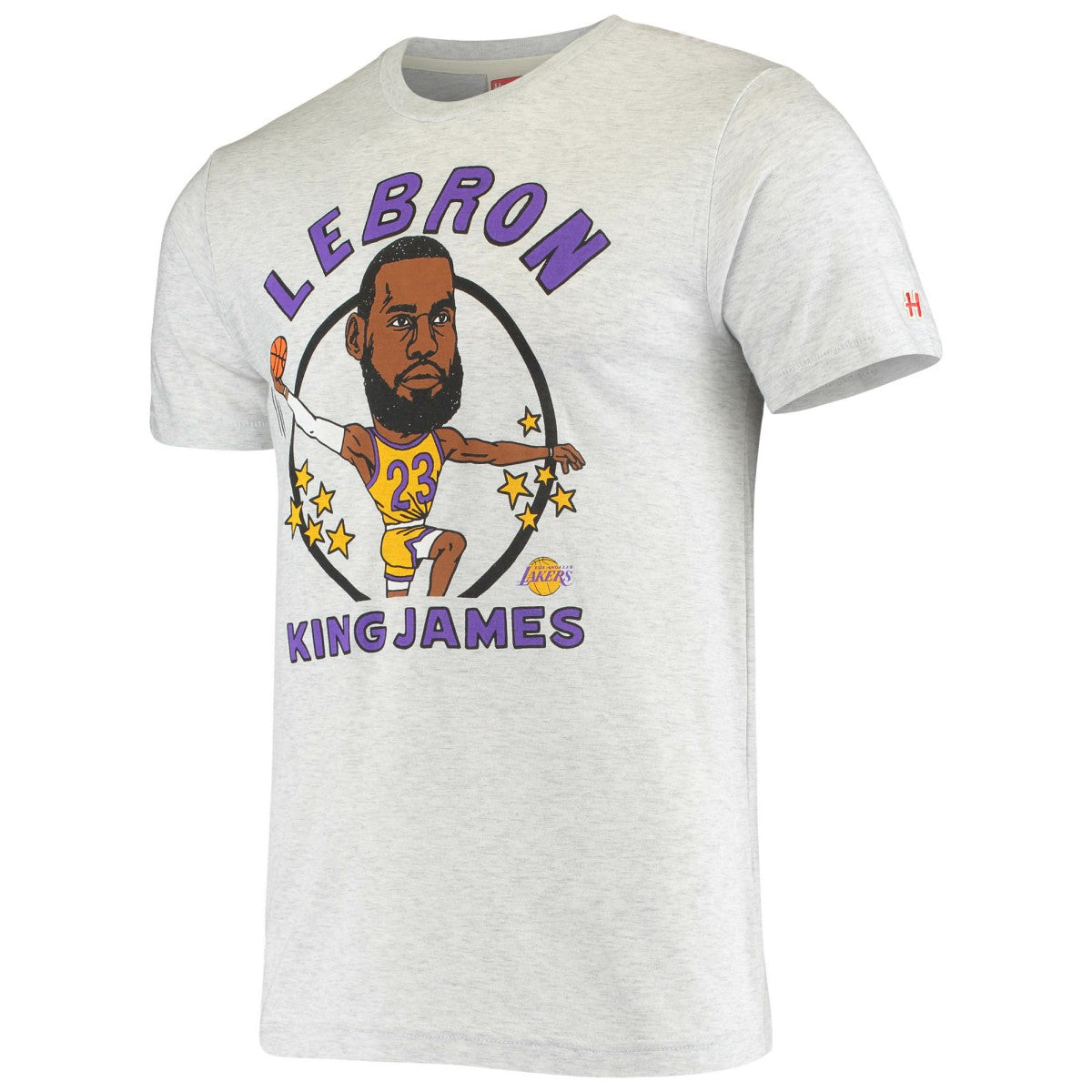NBA - LeBron James Los Angeles Lakers Homage Caricature Tri-Blend T-Shirt - Heathered Ash