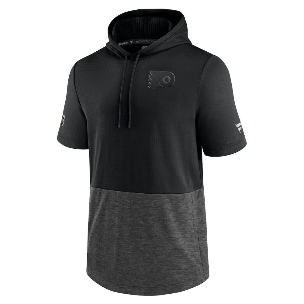 Philadelphia Flyers - Fanatics Authentic Pro Travel and Training Short Sleeve Pullover Hoodie Black