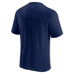 New England Patriots Colorblock T-Shirt Navy/Heathered Gray - Fanatics