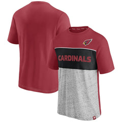 Arizona Cardinals Colorblock T-Shirt Cardinal/Heathered Gray - Fanatics