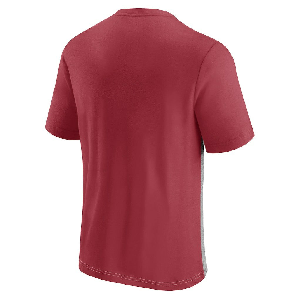 Arizona Cardinals Colorblock T-Shirt Cardinal/Heathered Gray - Fanatics