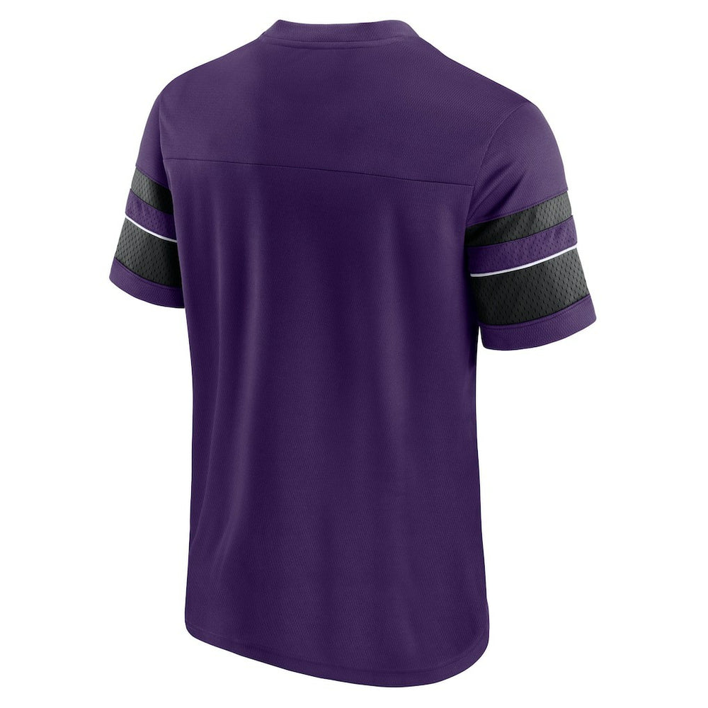 Baltimore Ravens Textured Hashmark V-Neck T-Shirt Purple - Fanatics