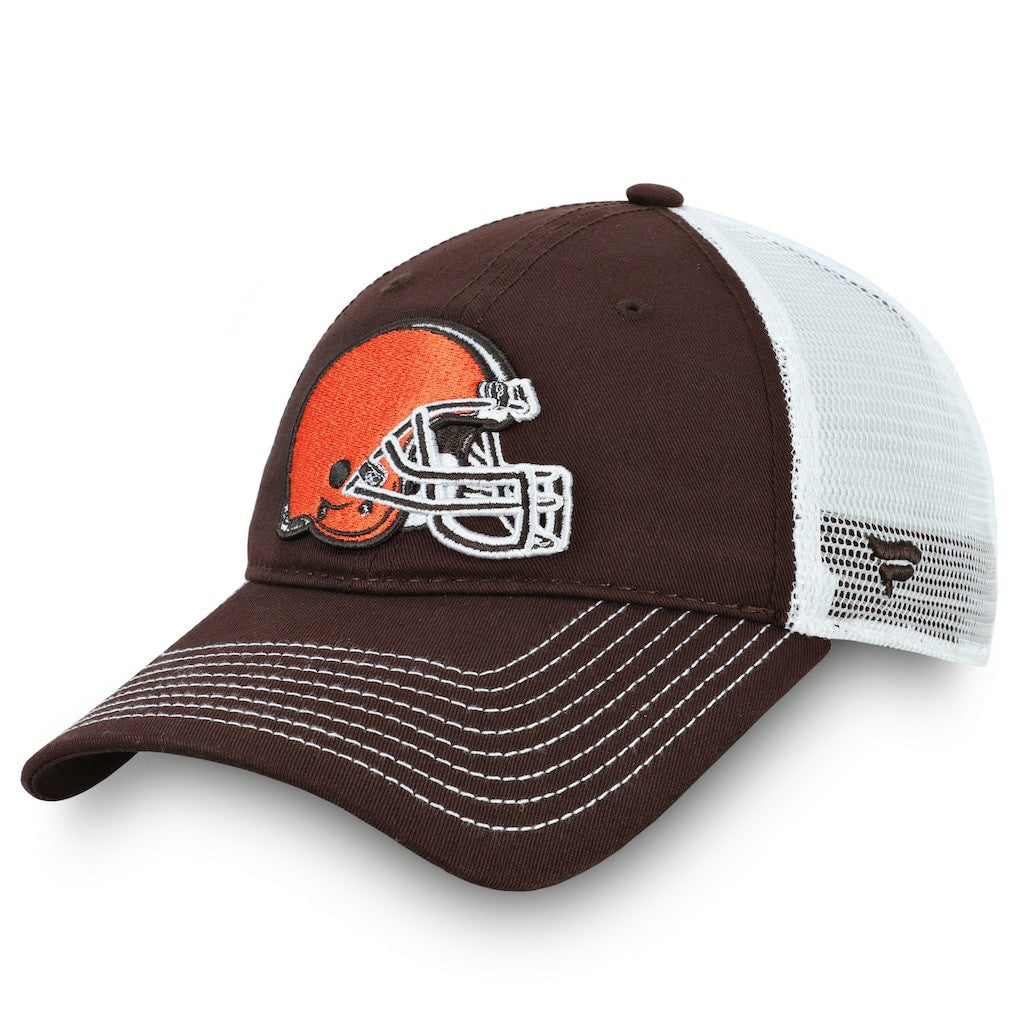 Cleveland Browns Fundamental Trucker Unstructured Adjustable Hat Brown/White - Fanatics