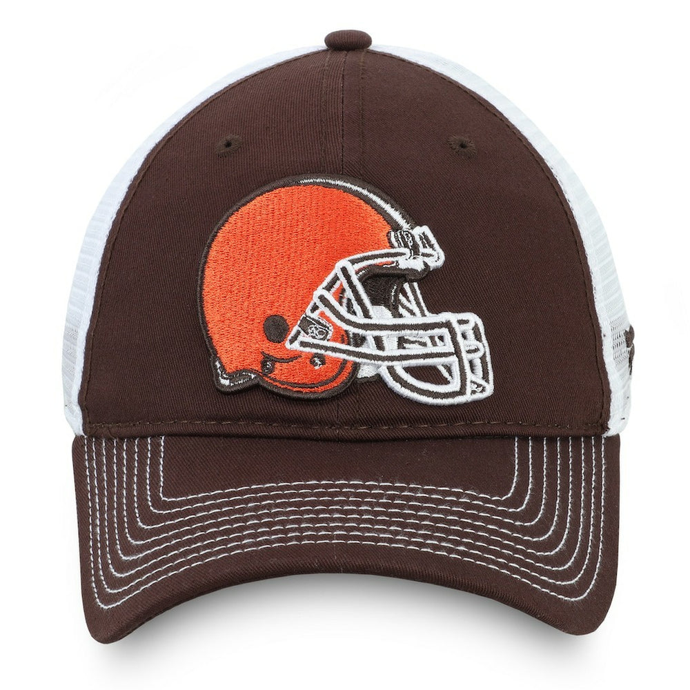 Cleveland Browns Fundamental Trucker Unstructured Adjustable Hat Brown/White - Fanatics