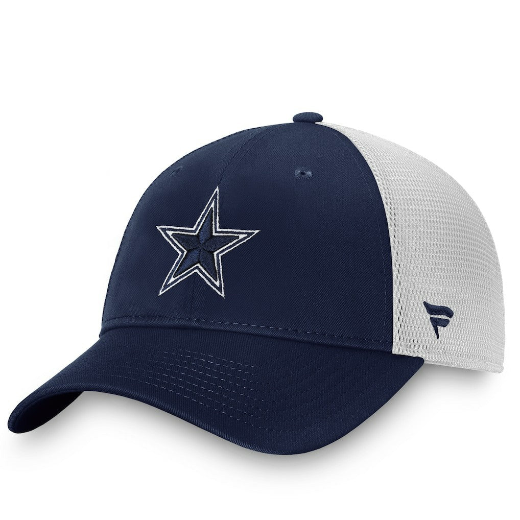 Dallas Cowboys Fundamental Trucker Unstructured Adjustable Hat Navy/White - Fanatics