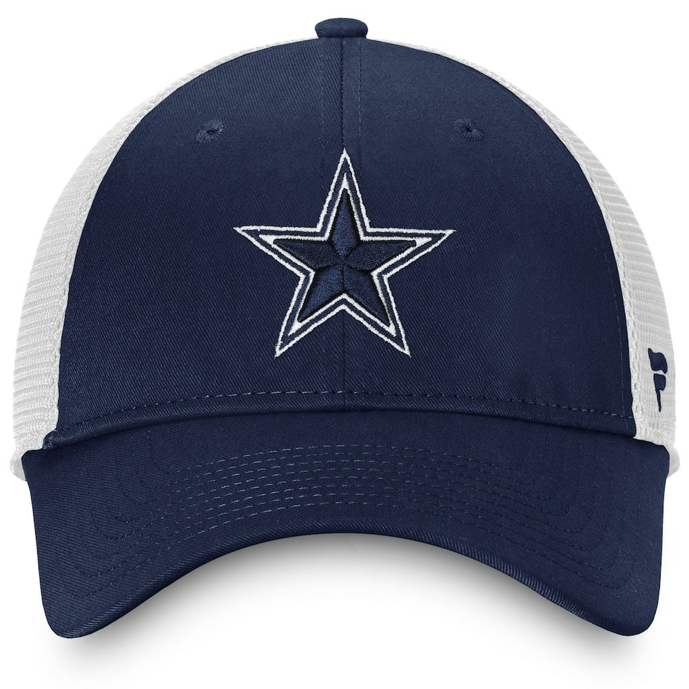 Dallas Cowboys Fundamental Trucker Unstructured Adjustable Hat Navy/White - Fanatics