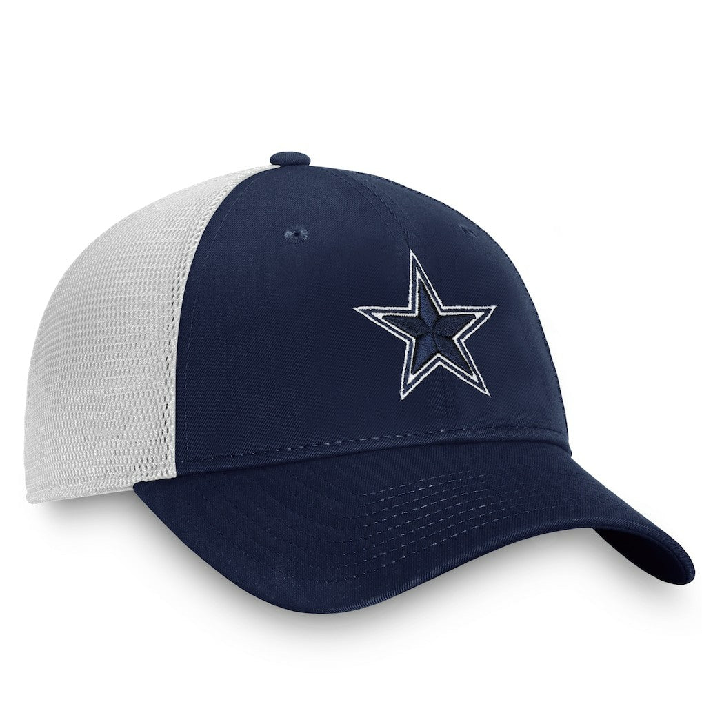 Dallas Cowboys Fundamental Trucker Unstructured Adjustable Hat Navy/White - Fanatics