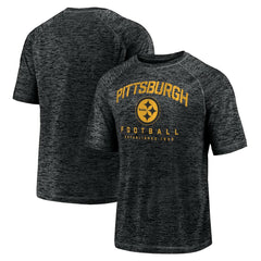 Pittsburgh Steelers Shade Battle Ready Raglan Space-Dye T-Shirt Black - Fanatics