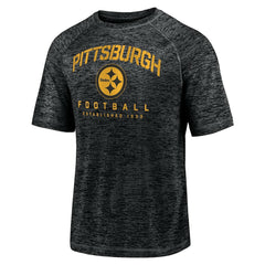 Pittsburgh Steelers Shade Battle Ready Raglan Space-Dye T-Shirt Black - Fanatics