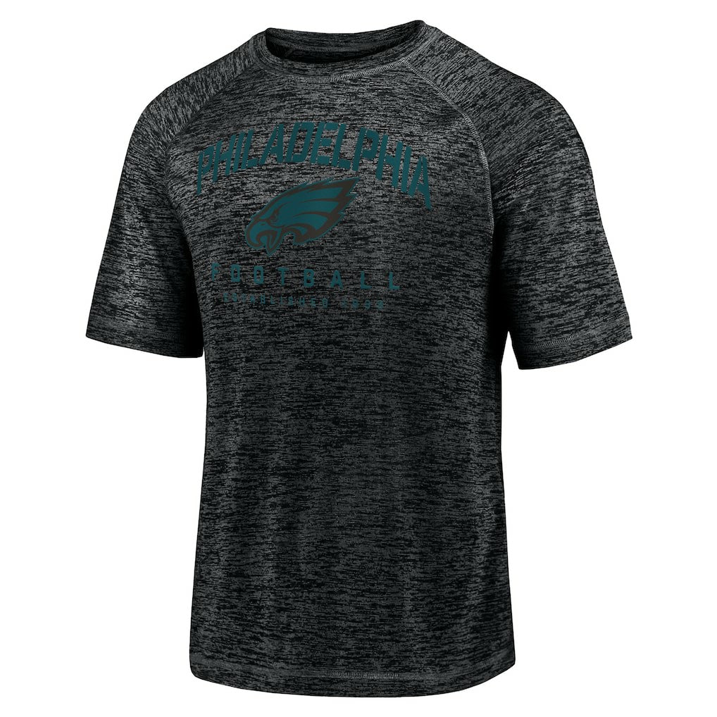 Philadelphia Eagles Shade Battle Ready Raglan Space-Dye T-Shirt Black - Fanatics