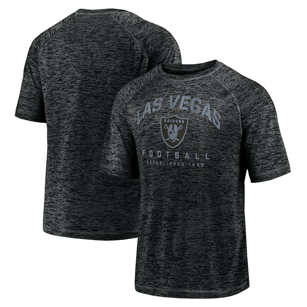 Las Vegas Raiders Shade Battle Ready Raglan Space-Dye T-Shirt Black - Fanatics