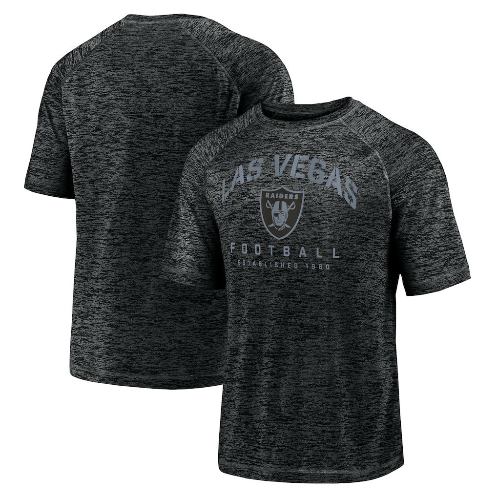 Las Vegas Raiders Shade Battle Ready Raglan Space-Dye T-Shirt Black - Fanatics
