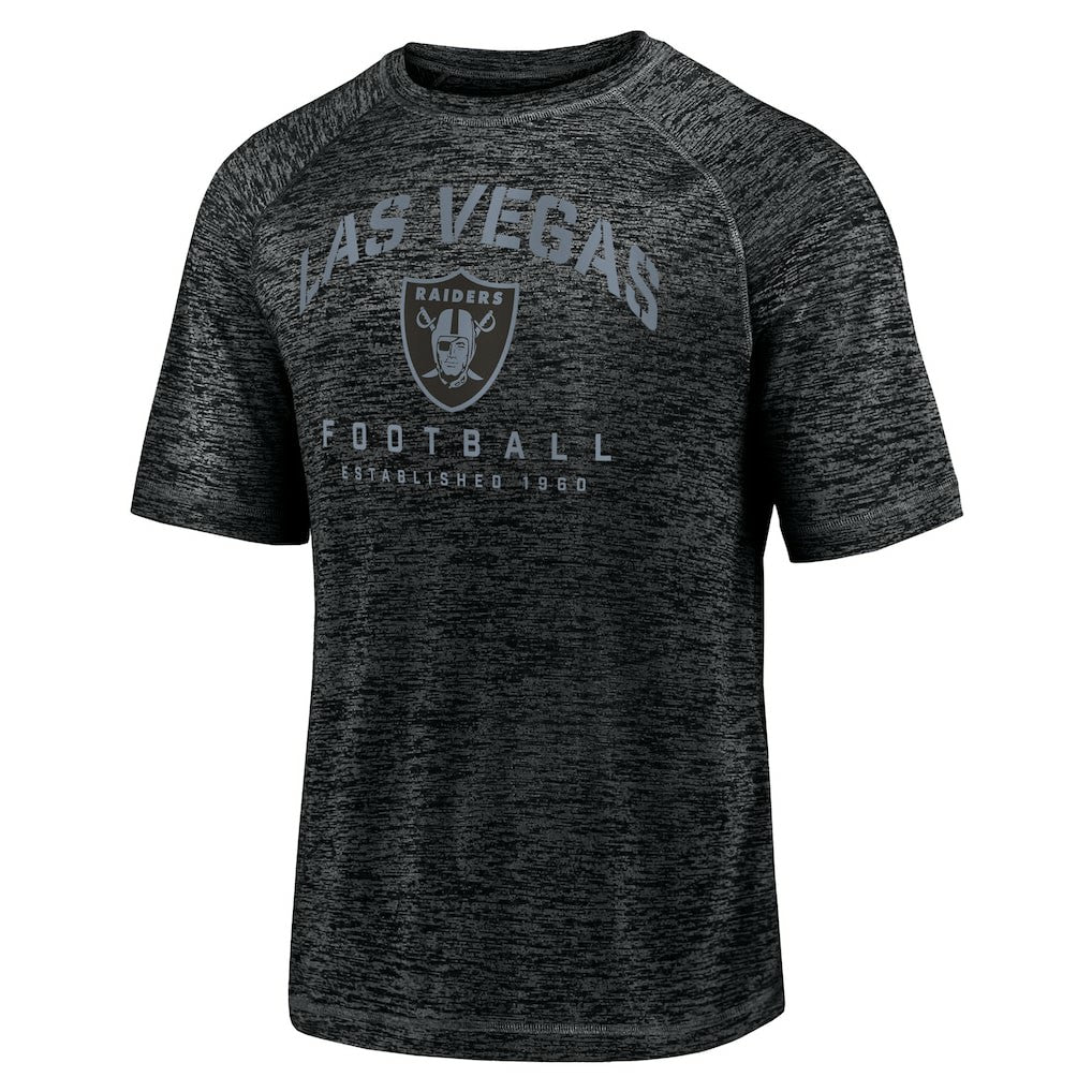 Las Vegas Raiders Shade Battle Ready Raglan Space-Dye T-Shirt Black - Fanatics