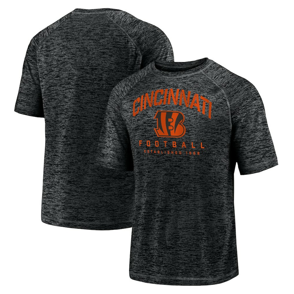 Cincinnati Bengals Shade Battle Ready Raglan Space-Dye T-Shirt Black - Fanatics