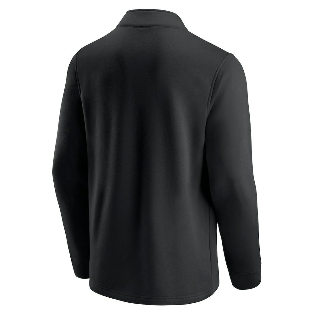 Las Vegas Raiders Block Party Quarter-Zip Jacket Black/Silver - Fanatics