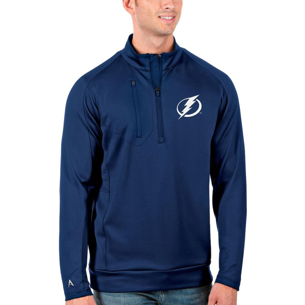 Tampa Bay Lightning - Antigua Generation Quarter-Zip Pullover Jacket Royal